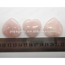 35MM Cuarzo de Rose de la forma del corazón, alto pulido, alta calidad, piedra natural de la forma del corazón